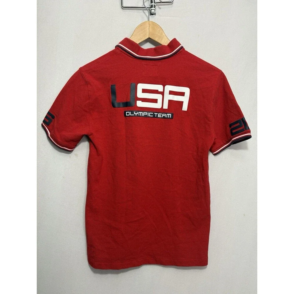 Polo Ralph Lauren Team USA 2016 Olympics Red Polo Shirt Mens L Official